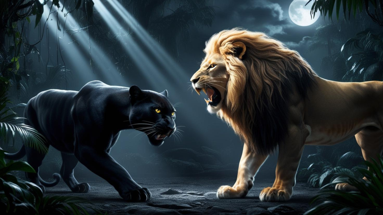 Black Panther vs Lion