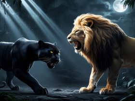 Black Panther vs Lion