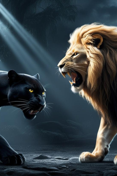 Black Panther vs Lion