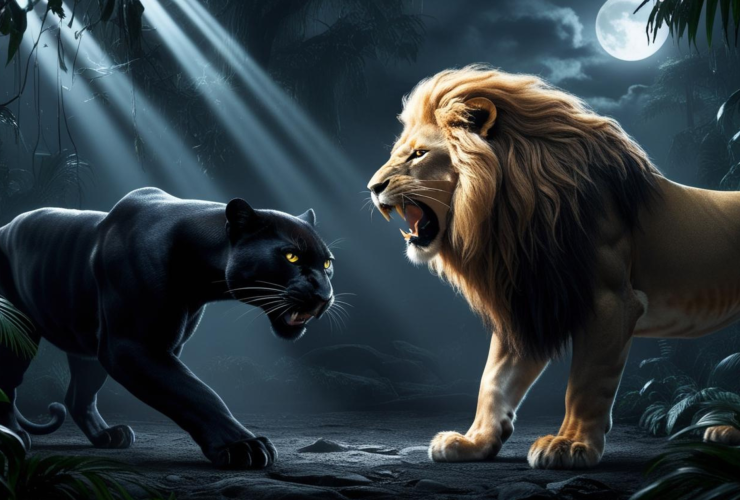 Black Panther vs Lion