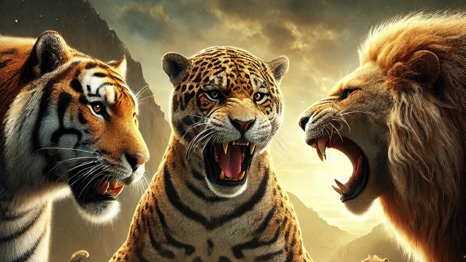 Tiger Vs Jaguar vs Lions