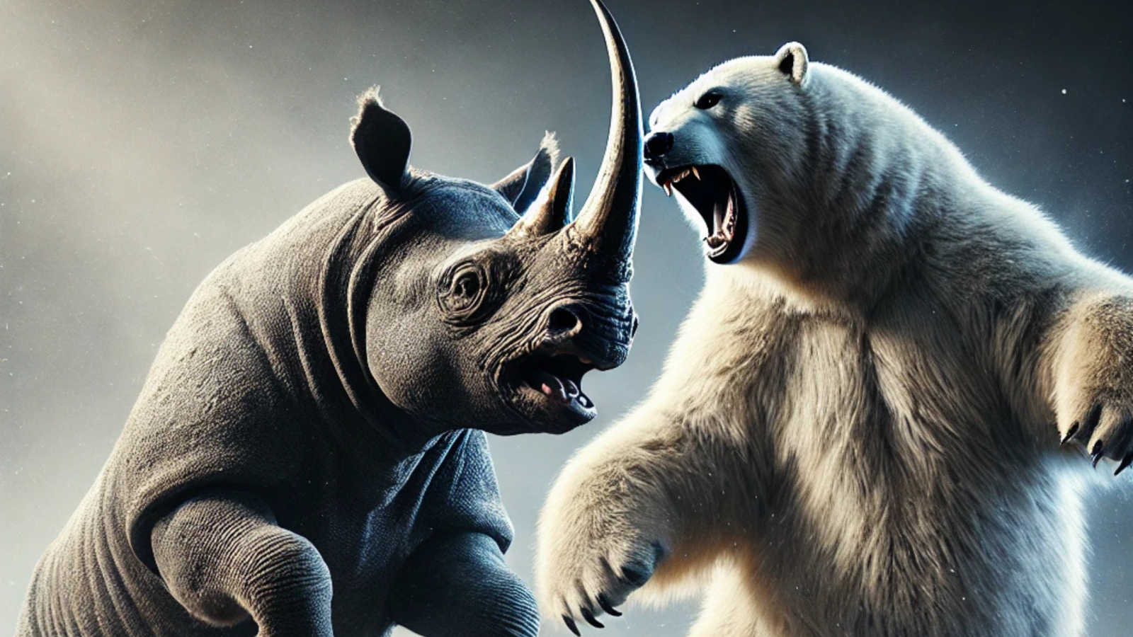 Rhino vs Polar Bear