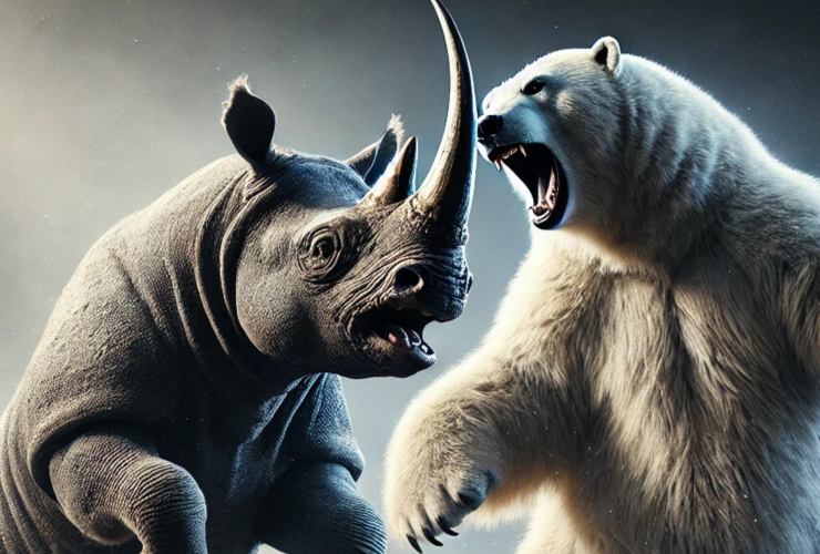 Rhino vs Polar Bear