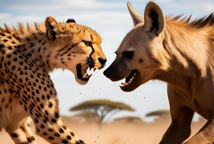 cheetah vs hyena who wins