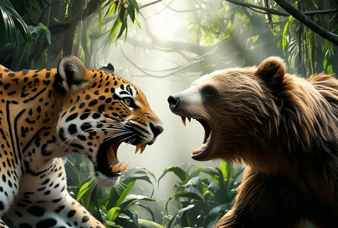 Jaguar vs Sloth Bear