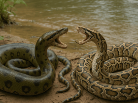 Anaconda vs Python Snake