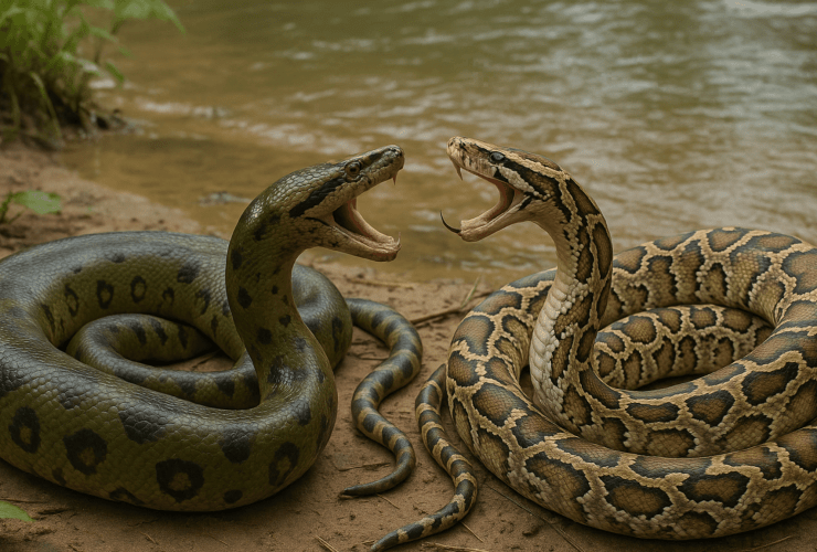 Anaconda vs Python Snake