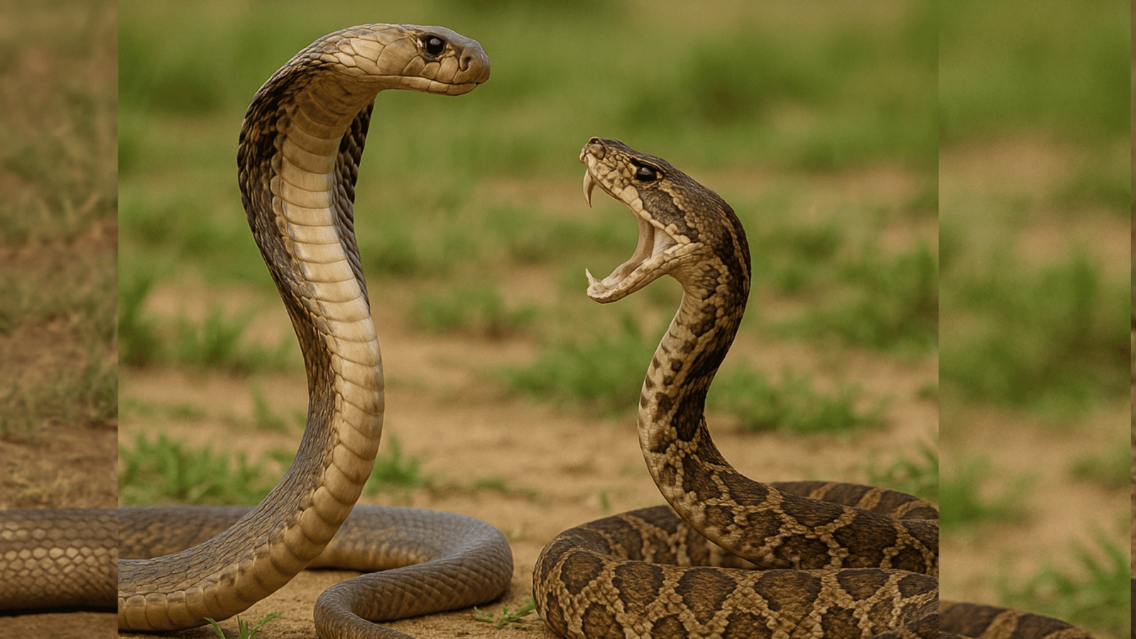Cobra vs Viper Snake