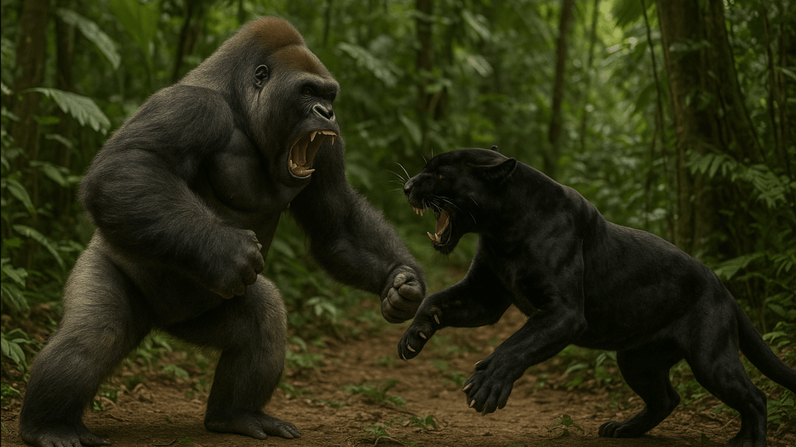 Gorilla Vs Black Panther