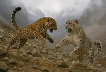 Jaguar Vs Snow Leopard