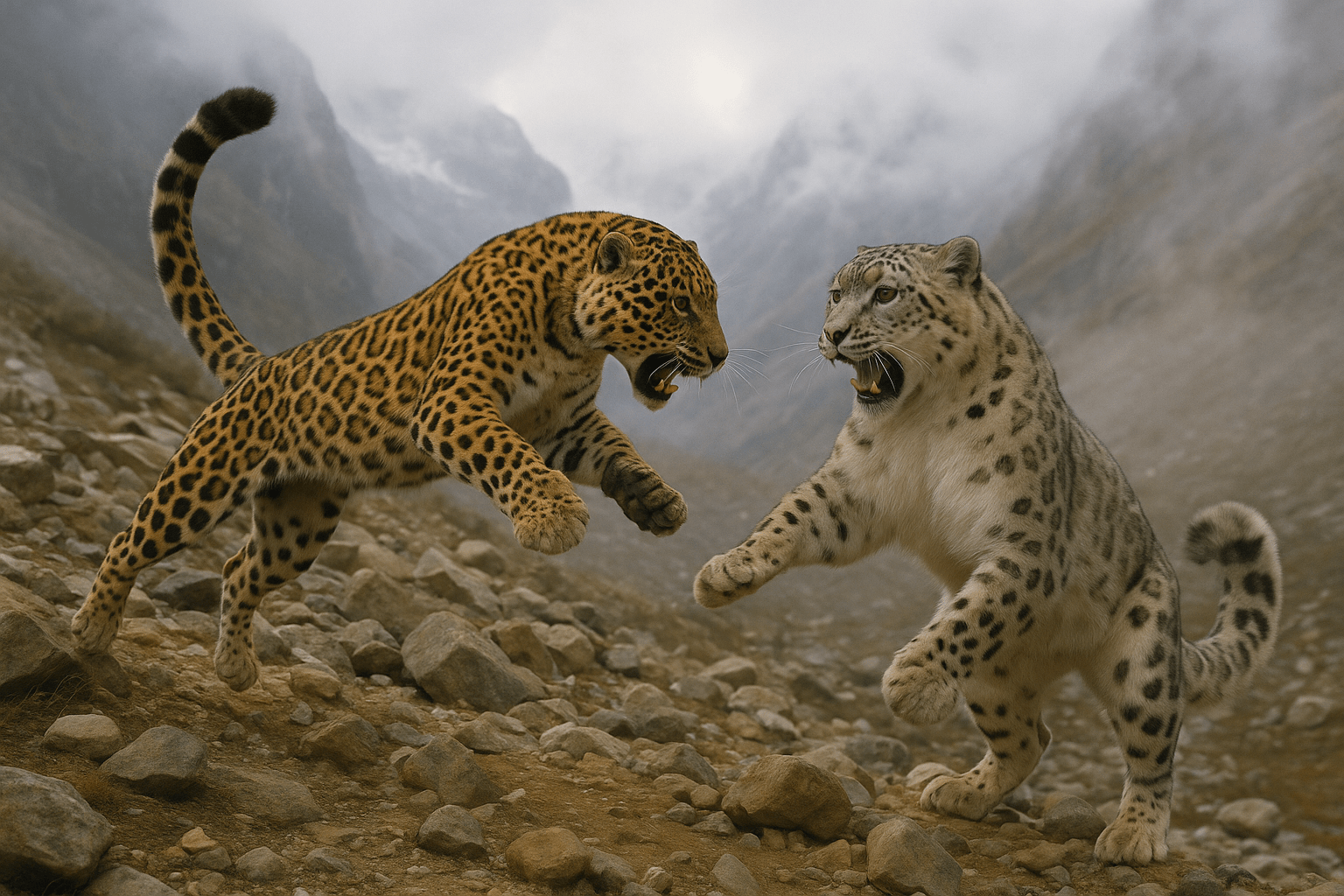 Jaguar Vs Snow Leopard