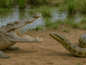 Nile Crocodile Vs Anaconda