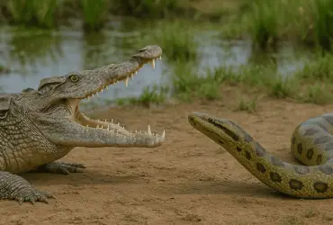 Nile Crocodile Vs Anaconda