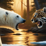 Polar bear Vs Jaguar FACE TO face fight