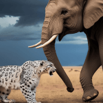 Snow Leopard vs Elephant