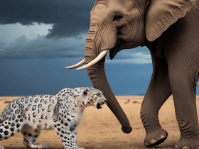 Snow Leopard vs Elephant