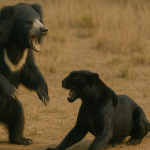sloth bear vs black panther