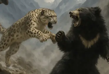 Snow Leopard Vs Sloth Bear