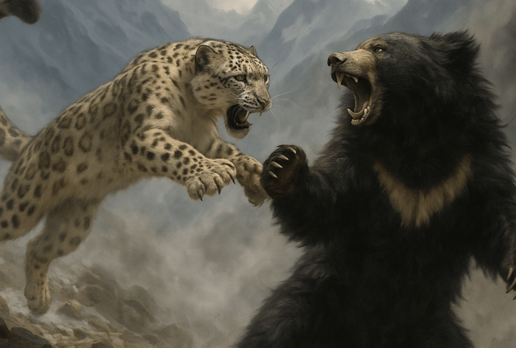 Snow Leopard Vs Sloth Bear