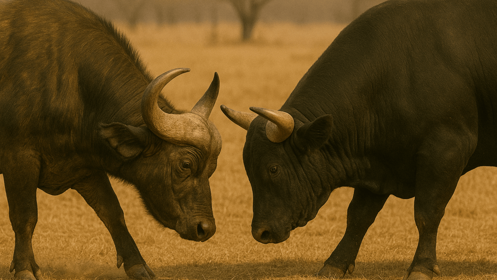 Buffalo vs Bull Fight