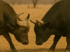 Buffalo vs Bull Fight