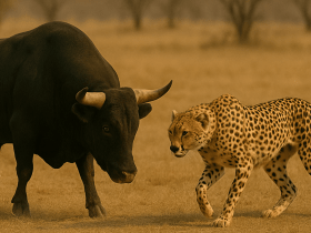 Bull vs Cheetah