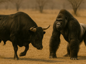 Bull vs Gorilla Fight