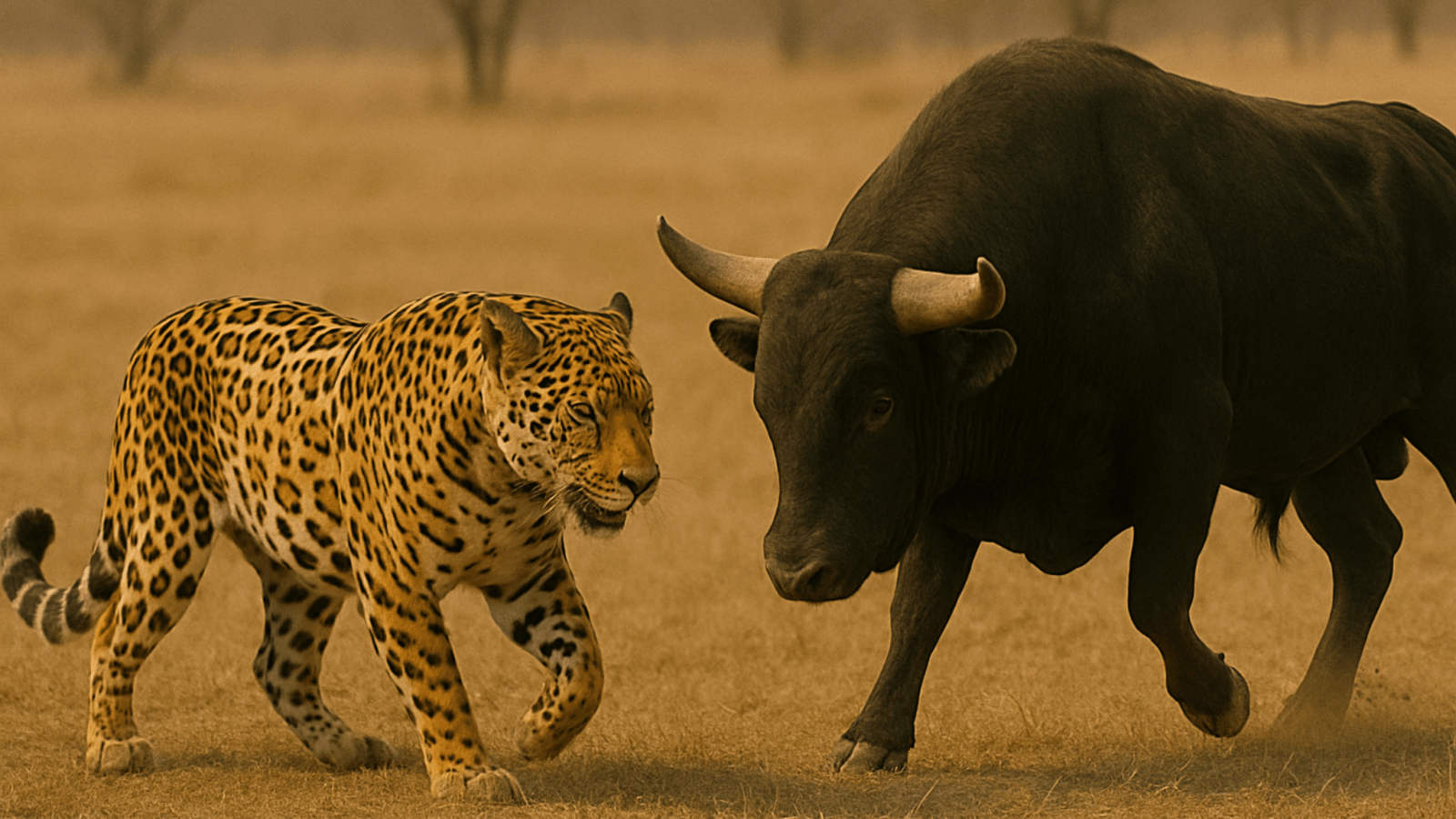 Bull vs Jaguar