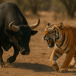 bull vs tiger fight