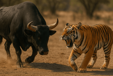 bull vs tiger fight