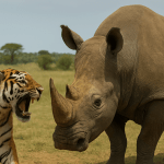 tiger vs rhino who wins