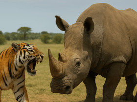 tiger vs rhino who wins