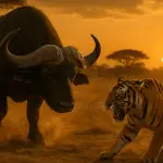 buffalo vs tiger fight